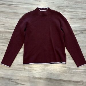 Anthropologie Lizzie Mock Neck Long Sleeve Minimalist Sweater